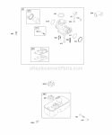 Carburetor Fuel Supply Diagram and Parts List for 09T802-0113-B1  Briggs and Stratton Engine